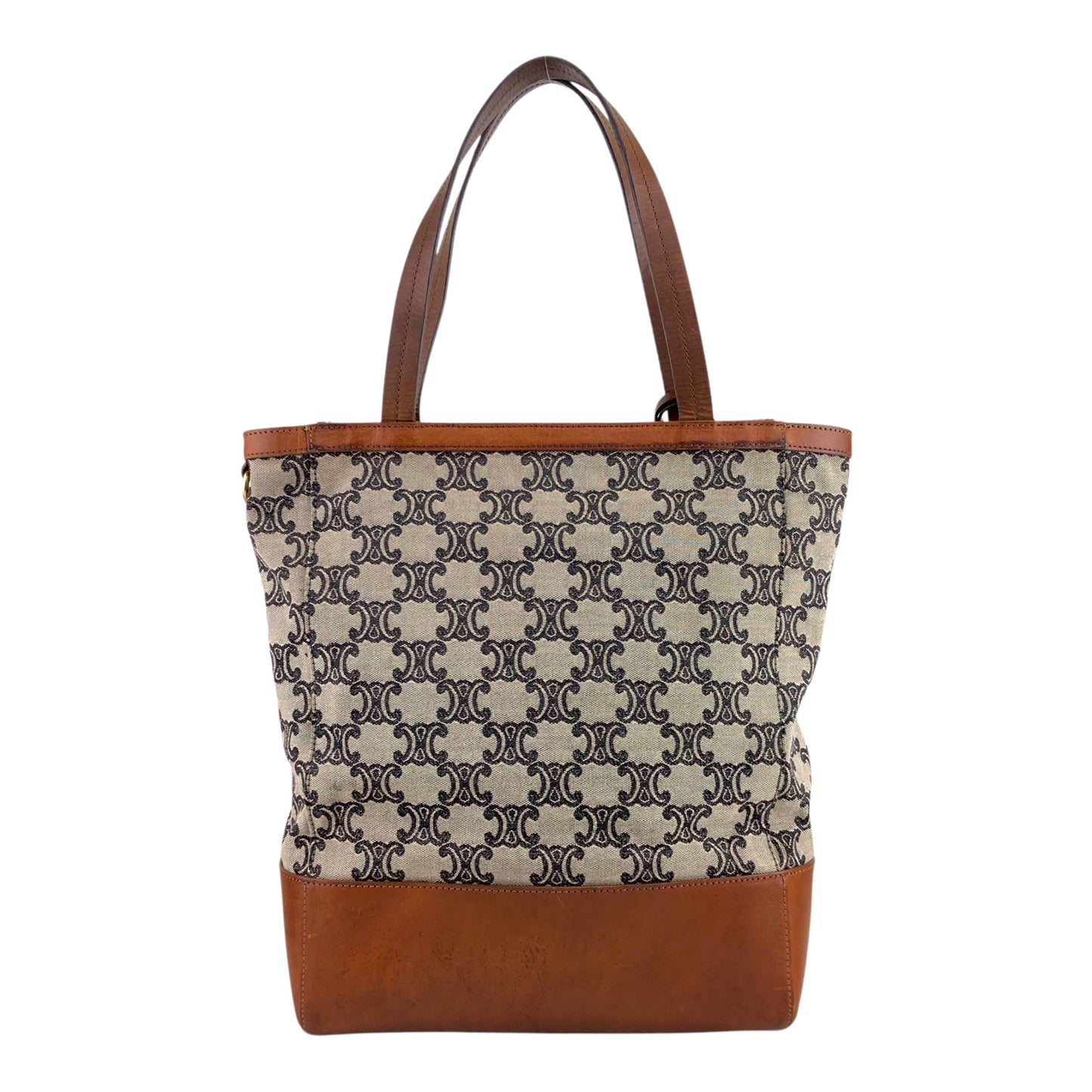 CELINE Triomphe Totebag Brown Vintage 38764j