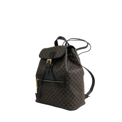 CELINE Macadam Logo Backpack Black Vintage ed4nn3