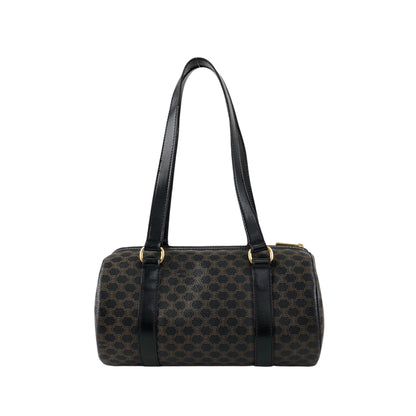 CELINE Macadam Blason Handbag Black Vintage yagsxr