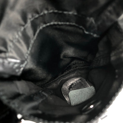 PRADA Triangle Logo Double Pocket Backpack Black Vintage rd6n42