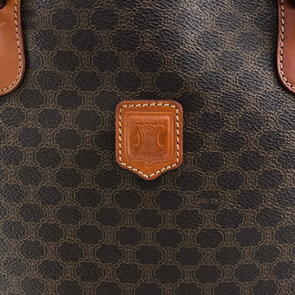 CELINE Macadam Blason Handbag Totebag Brown Vintage rfx5gg