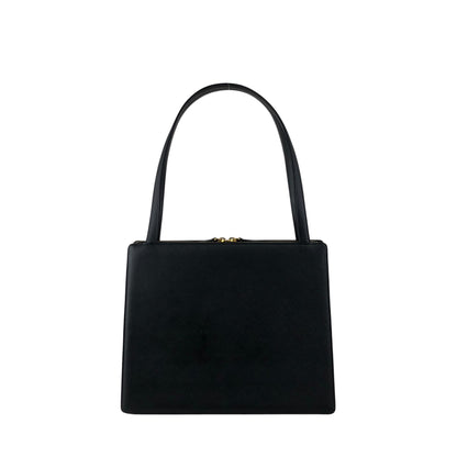 Yves Saint Laurent Logo Handbag Black Vintage fguw8w