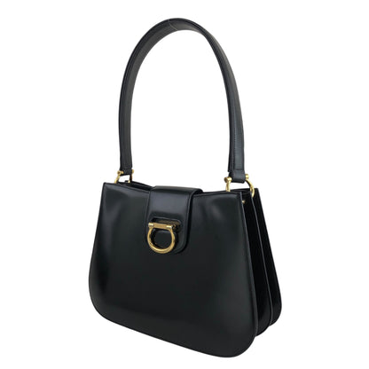 CELINE Gancini Shoulder bag Black Vintage x5ufhf