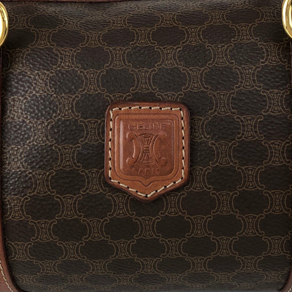 CELINE Macadam Blason Handbag Brown Vintage 4iwnzj