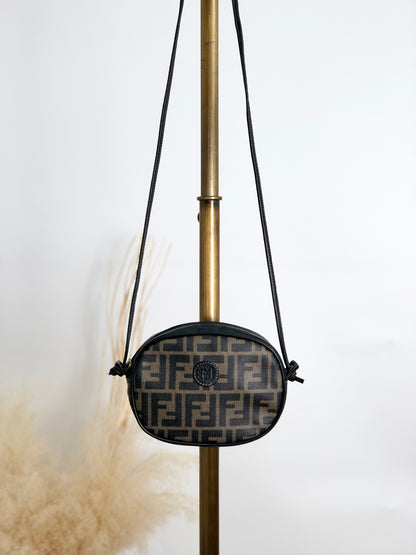 FENDI Zucca Logo Small Shoulder bag Brown Vintage 4wmehy