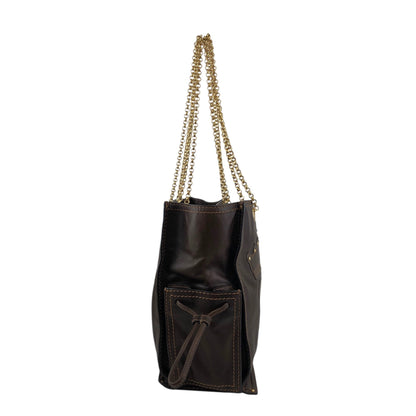 LOEWE Logo Chain Totebag Brown Vintage xy3fjn