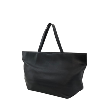 CELINE Logo Embossed Totebag Black Vintage khd67u