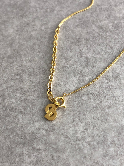 Christian Dior CD Logo Necklace Gold Vintage cjpnm8