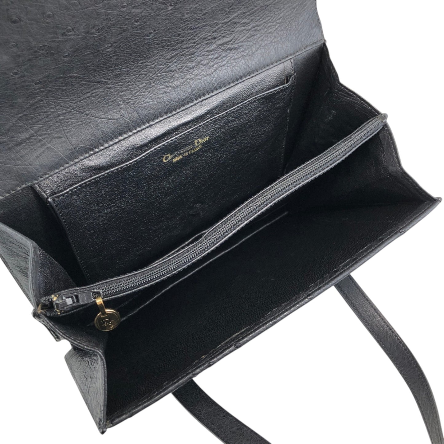Christian Dior Handbag Black Vintage 4keybj
