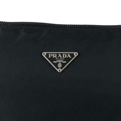 PRADA Tessuto Triangle Logo Small Handbag Black Vintage 7u2u85