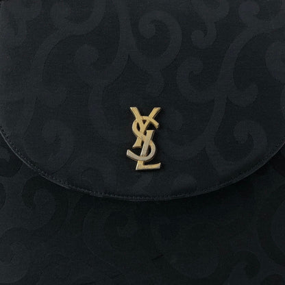 Yves Saint Laurent YSL Logo Shoulder bag Black Vintage dw4znj