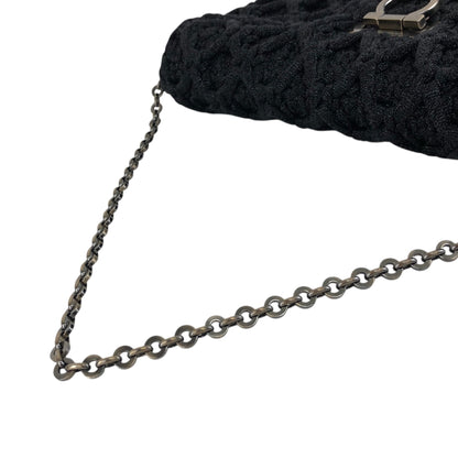 Salvatore Ferragamo Gancini Chain Shoulder bag Black Vintage phcpax