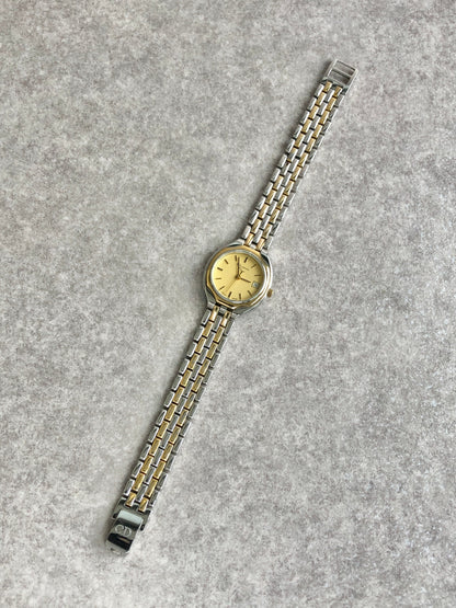 Christian Dior Quartz Watch Gold×Silver 3001 Vintage 3wb7km
