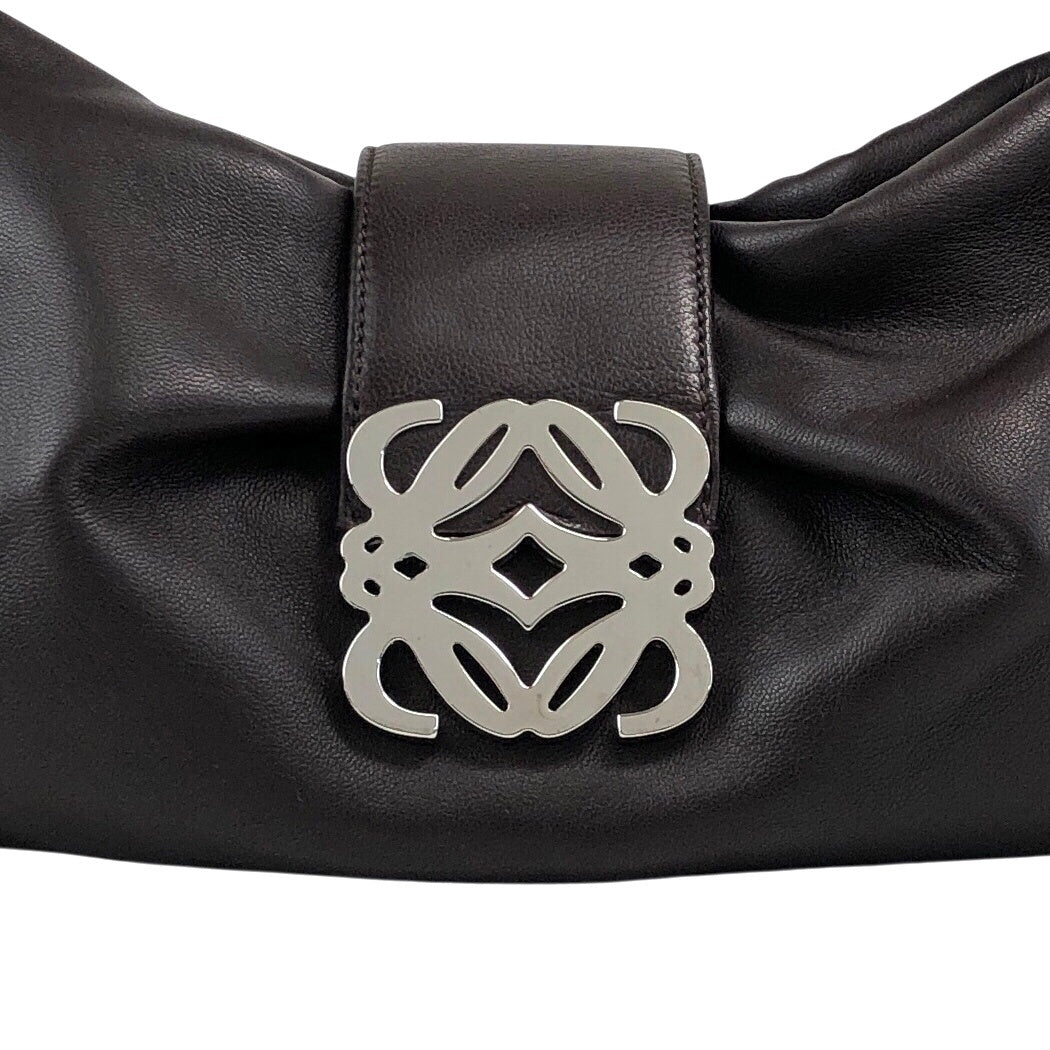 LOEWE Anagram Handbag Hobobag Brown Vintage mcgv5x