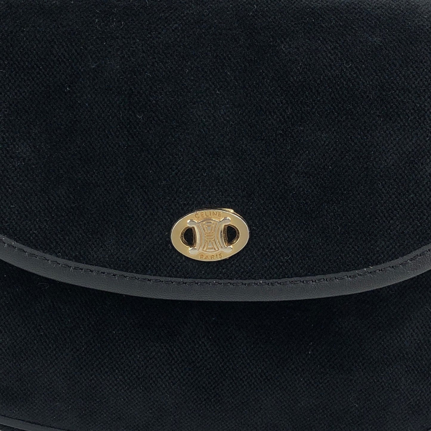 CELINE Blason Small Shoulder bag Black Vintage p8xbtw