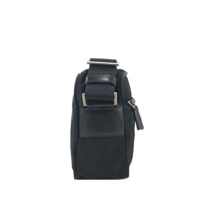 PRADA Triangle Logo Nylon Shoulder bag Black Vintage nzkhnd