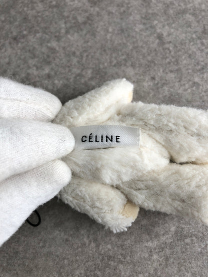 CELINE Blason bear Motif Charm White Vintage mfixju