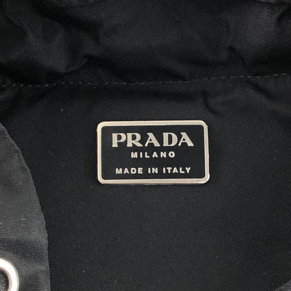 PRADA Tessuto Triangle Logo Backpack Black Vintage 6jg2ux