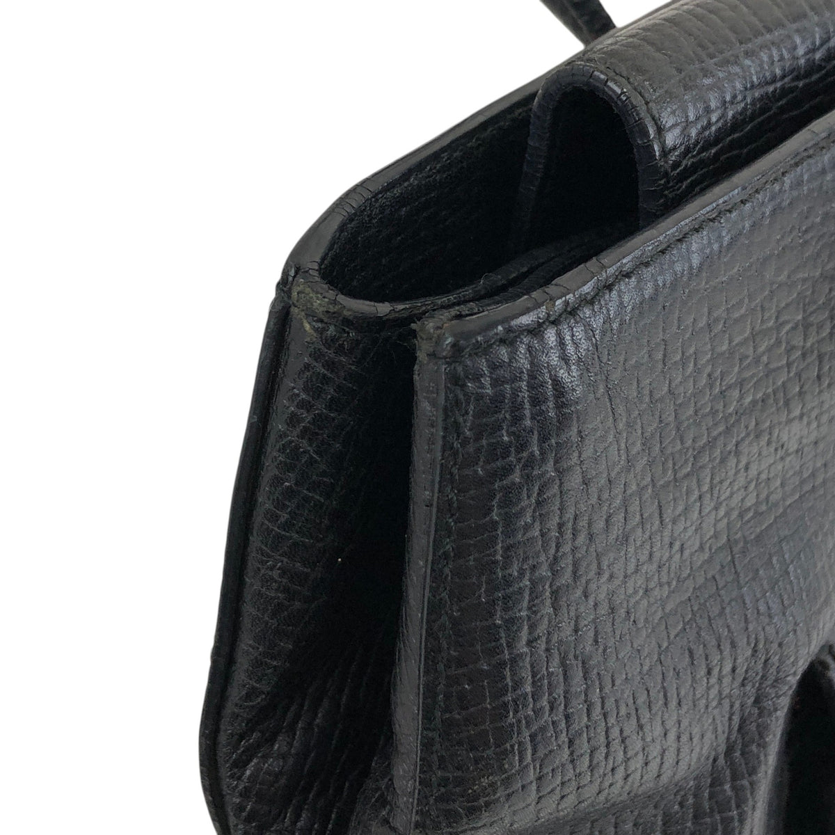 LOEWE Logo Embossed Handbag Black Vintage xvn4mm