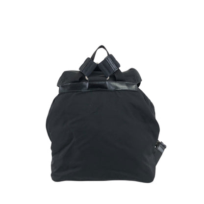 PRADA Triangle Logo Double Pocket  Backpack Black Vintage mxtwf5