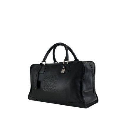 LOEWE Amazona36 Anagram Small Boston bag Handbag Black Vintage gc7zrx