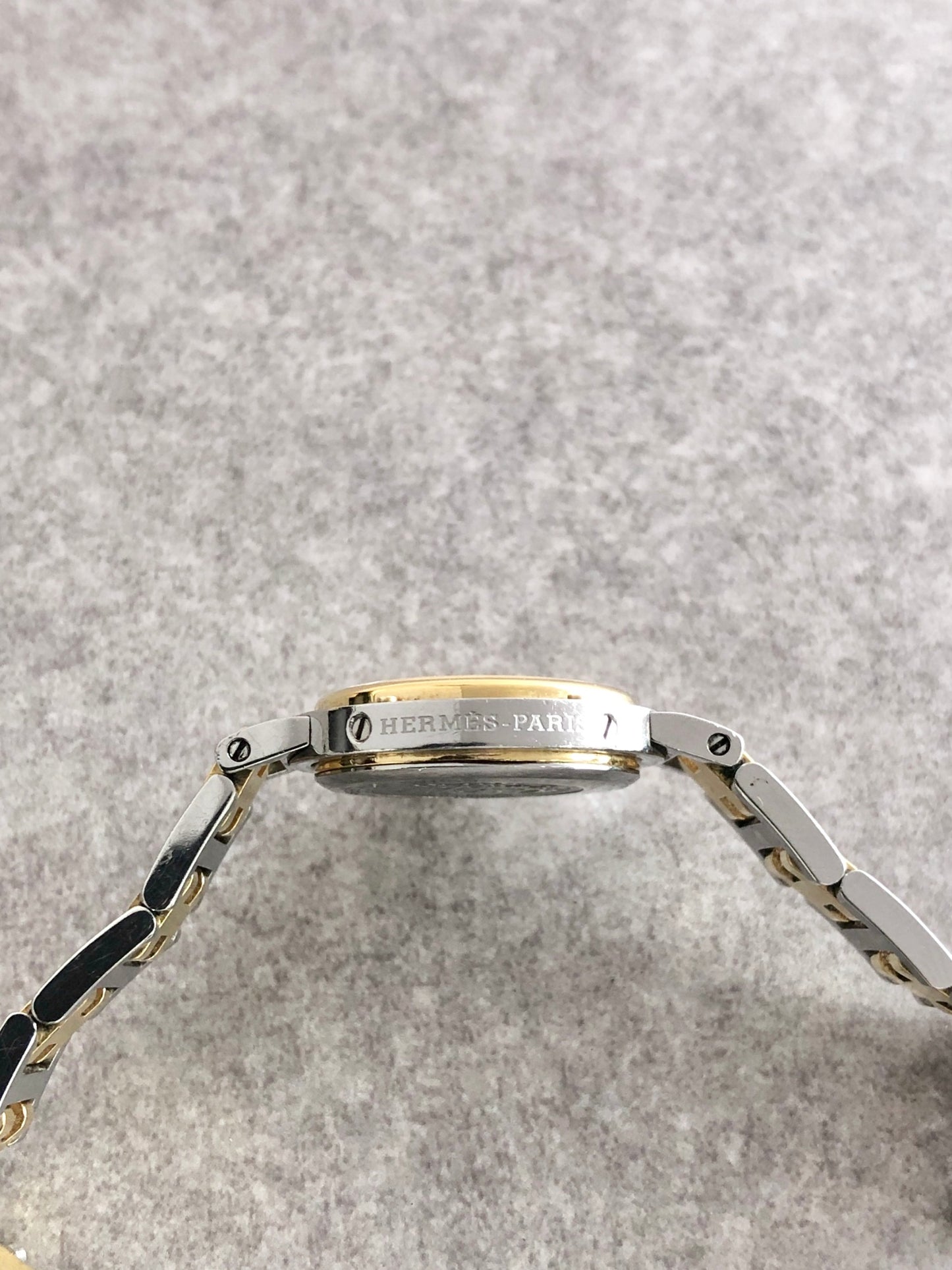 HERMES Watch Silver×Gold Vintage wri6ch