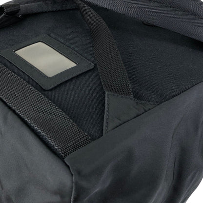 PRADA Tessuto Triangle Logo Front Buckle Backpack Black Vintage 8na4hp