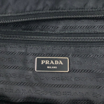 PRADA Tessuto Triangle Logo Two-way Handbag Shoulder bag Black Vintage 4s54ei