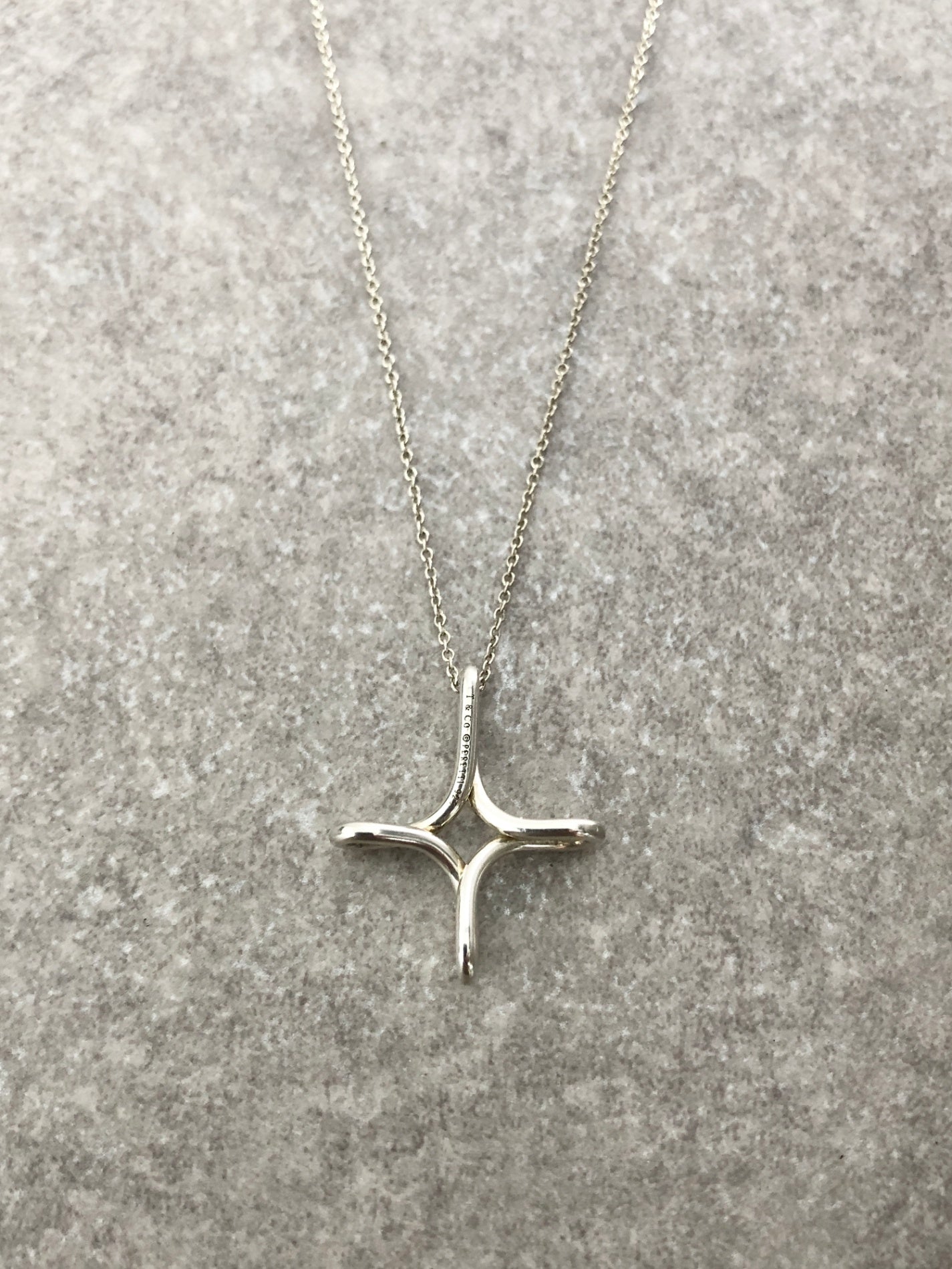 Tiffany & Co. Cross Necklace Silver Vintage 3xxk24