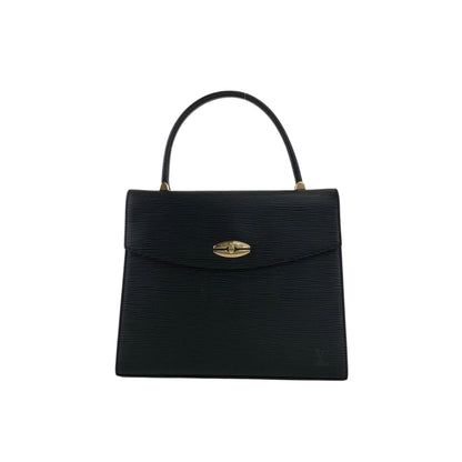 LOUIS VUITTON Epi Turn Lock Handbag Black Vintage 25r47v