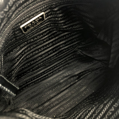 PRADA Triangle Logo Logo Motif Nylon Shoulder bag Black Vintage drwpjp