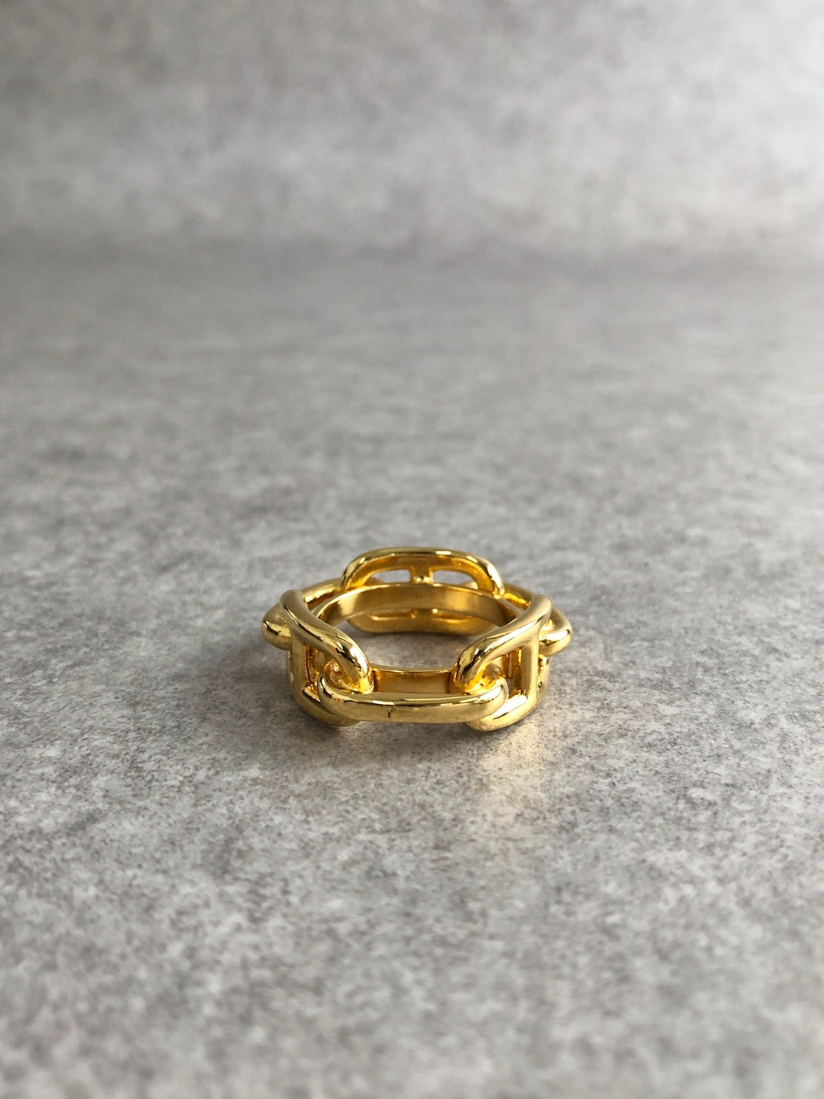 HERMES Chaine d'ancre Scarf Ring Gold Vintage uzcr5g