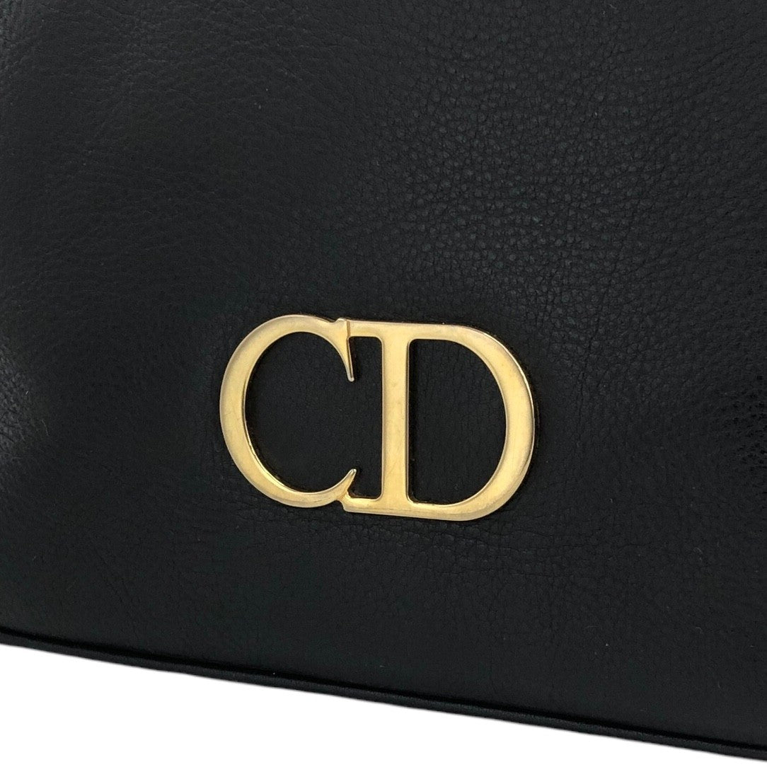 Christian Dior CD Logo Handbag Black Vintage 56eg4v