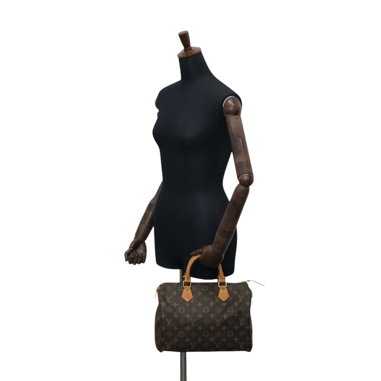 LOUIS VUITTON Monogram Handbag Boston bag Brown Vintage y2vg3b