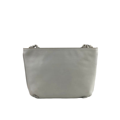 CELINE Blason Ribbon Shoulder bag Gray Vintage dei55p