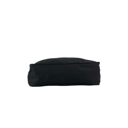 PRADA Tessuto Triangle Logo Shoulder bag Black Vintage bsftsu