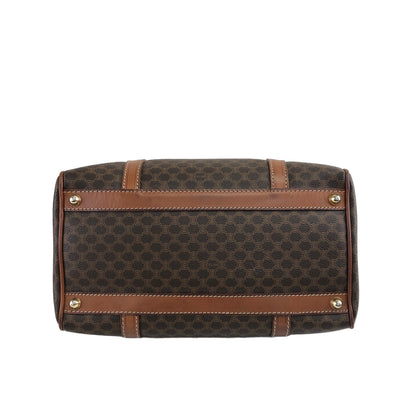 CELINE Macadam Blason Handbag Boston bag Brown Vintage w8k28k