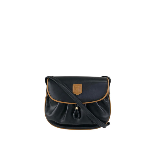 CELINE Blason Shoulder bag Black×Brown Vintage f8fsrs