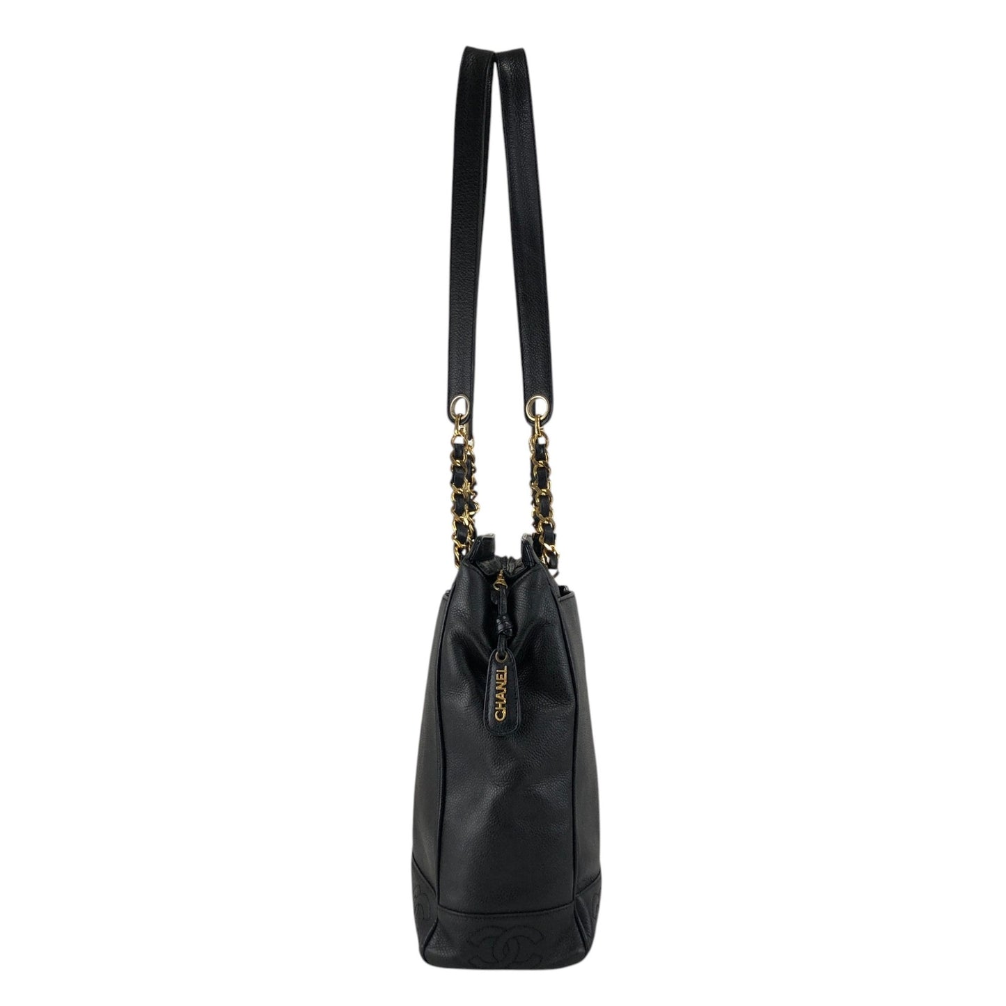 CHANEL Coco Mark Chain Shoulder bag Black Vintage gph8sd