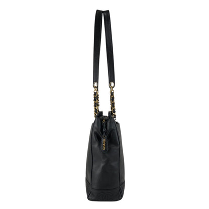 CHANEL Coco Mark Chain Shoulder bag Black Vintage gph8sd