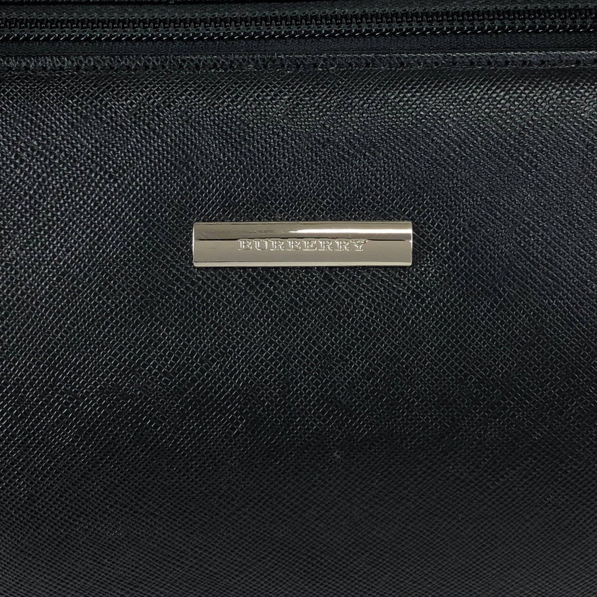 BURBERRY Logo Handbag Black Vintage 6vdsyy