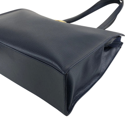 Christian Dior CD Logo Handbag Totebag Navy Vintage gxjx4z