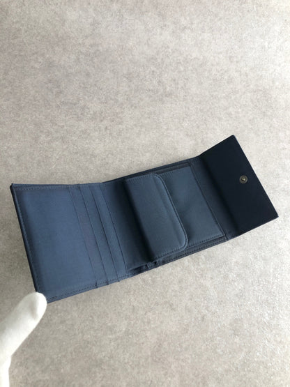 Christian Dior CD Logo Folded Wallet Navy Vintage 3mutvv