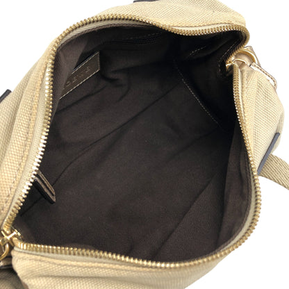 LOEWE Anagram Small Boston bag Handbag Beige Vintage mym6vr