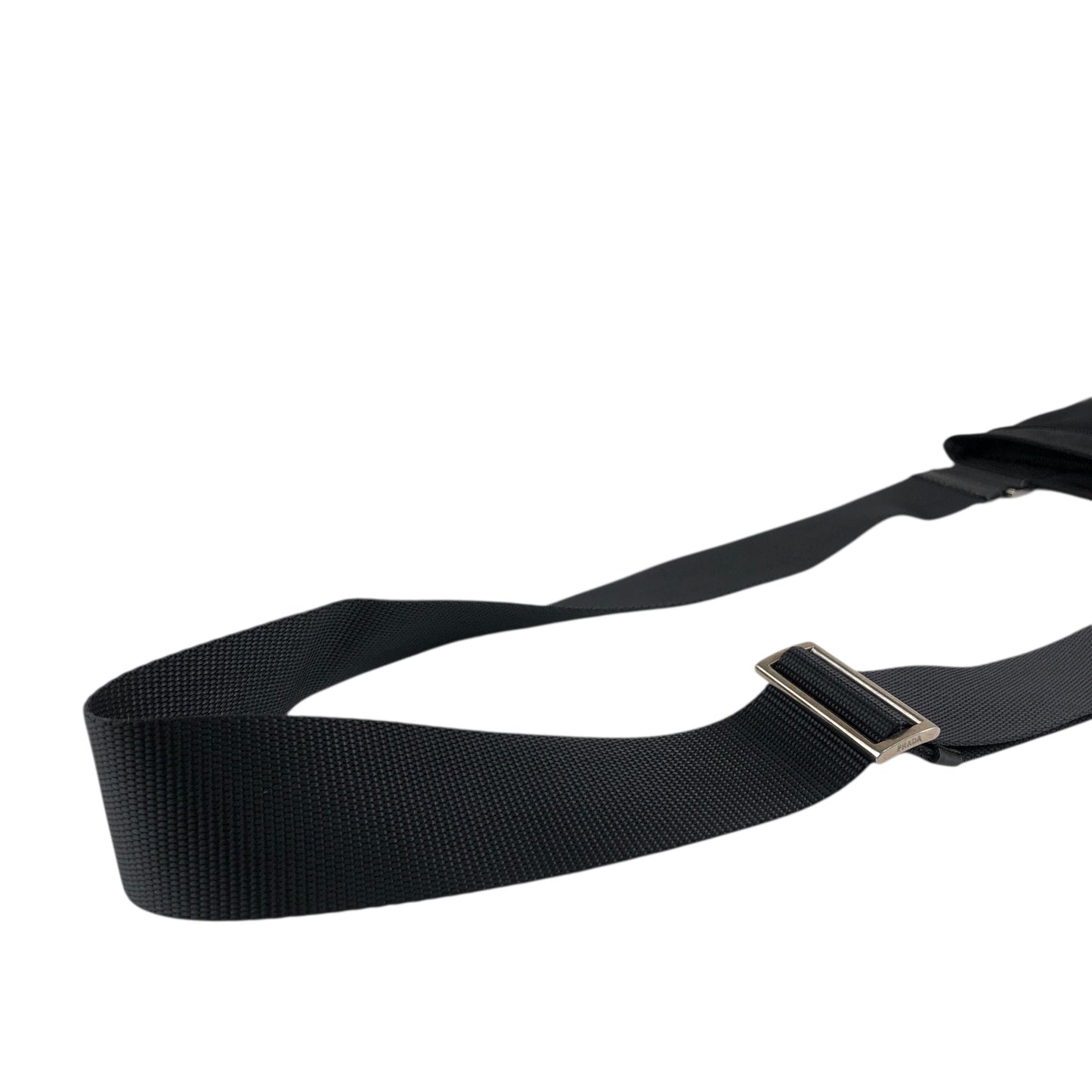 PRADA Tessuto Triangle Logo Shoulder bag Black Vintage g7nprp