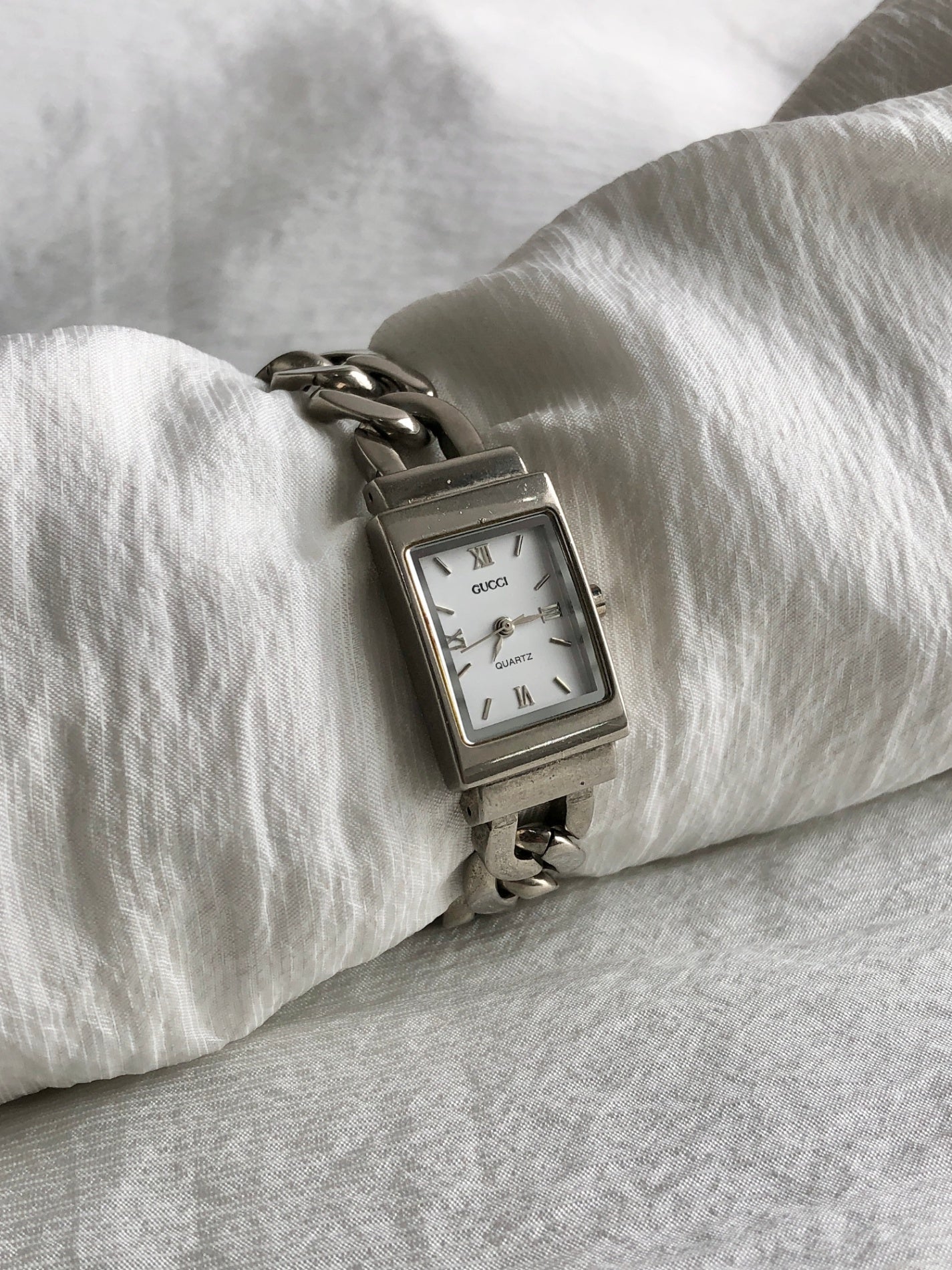 GUCCI Chain Watch Silver Vintage g4ucmw