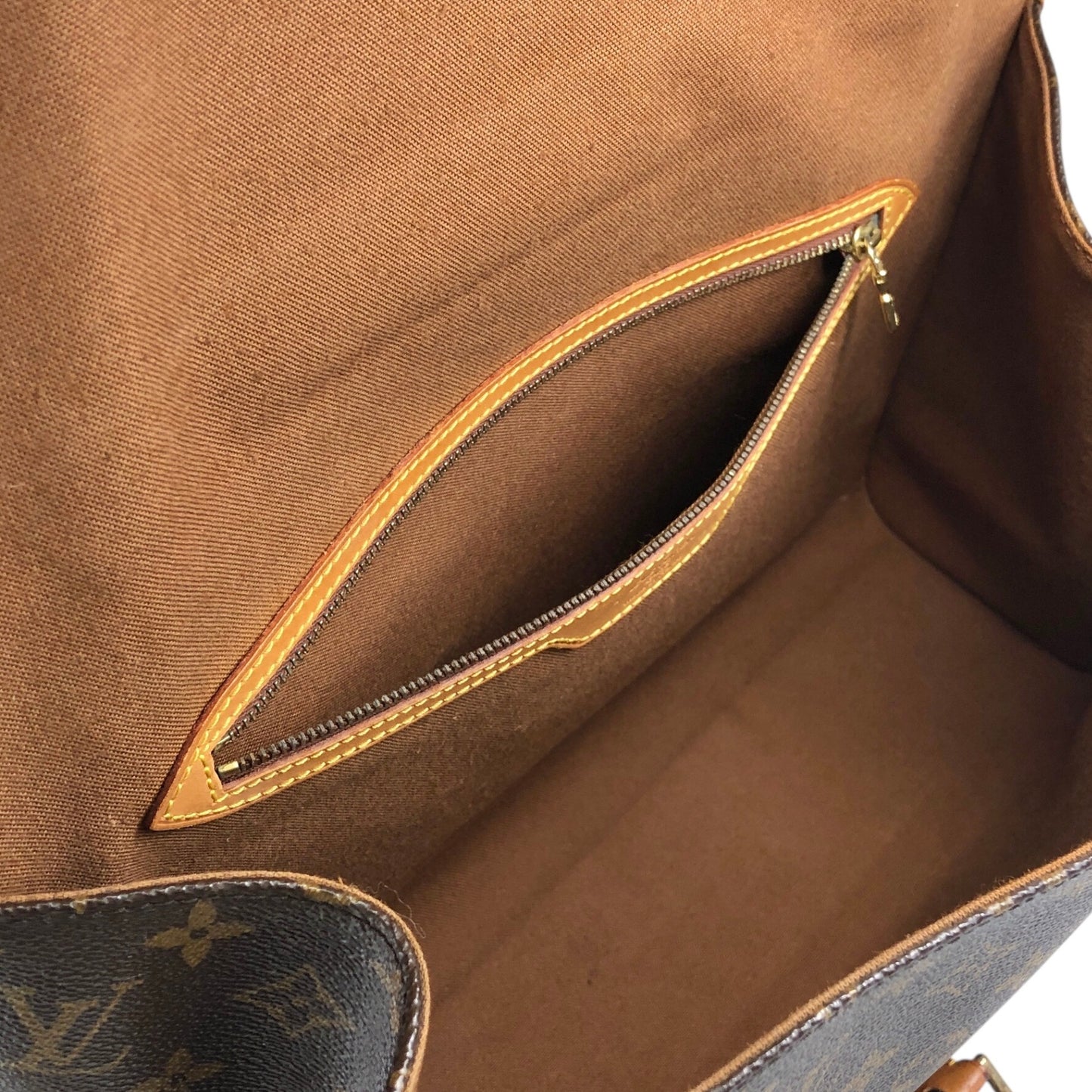 LOUIS VUITTON Monogram Buckle Two-way Handbag Shoulder bag Brown Vintage cmkh5s
