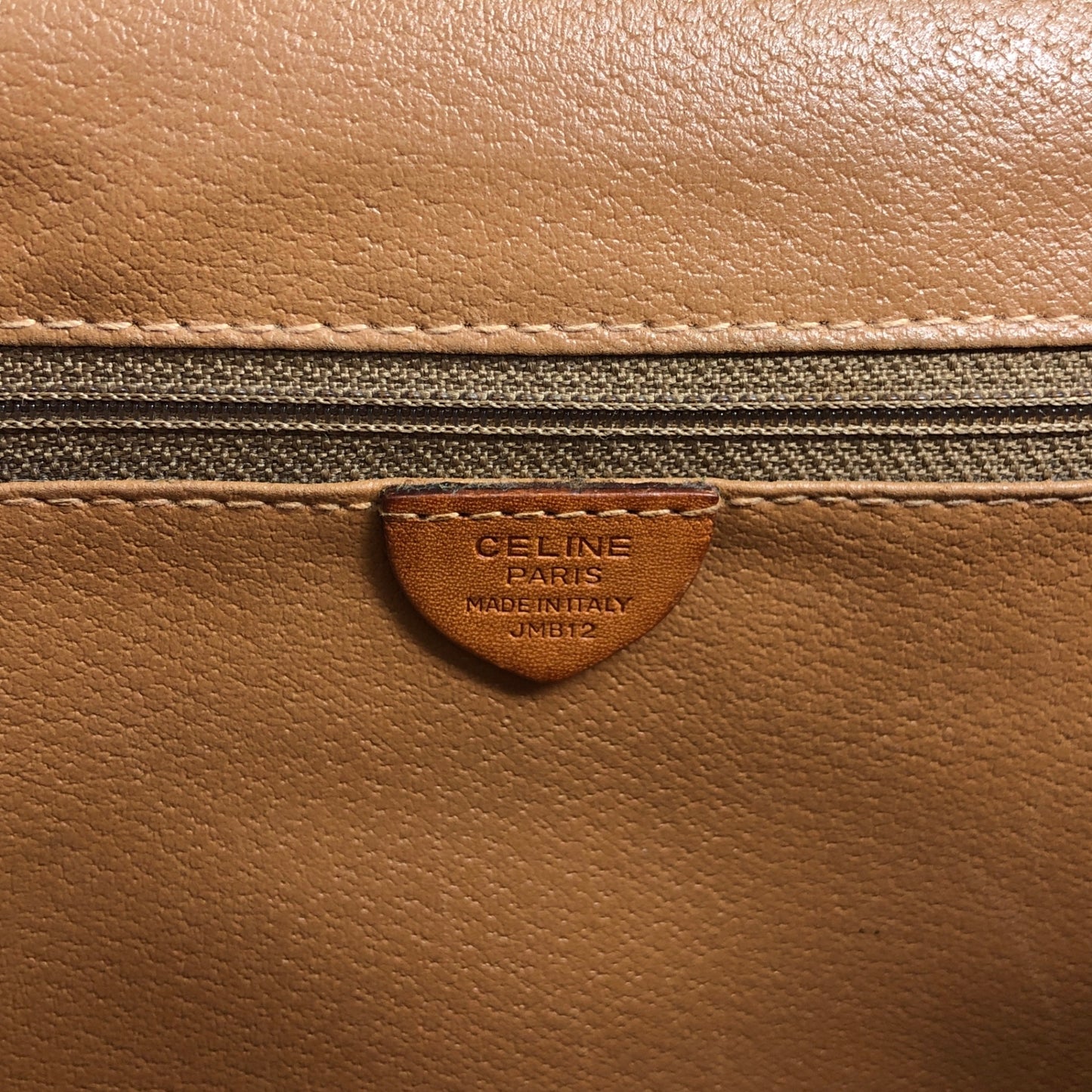 CELINE Macadam Blason Flap Shoulder bag Brown Vintage kv7fz3