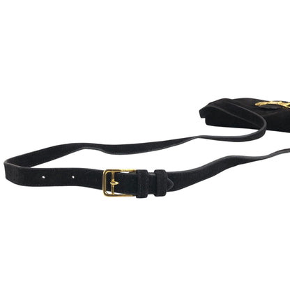 CELINE Horse Bit Shoulder bag Black Vintage yffeiu