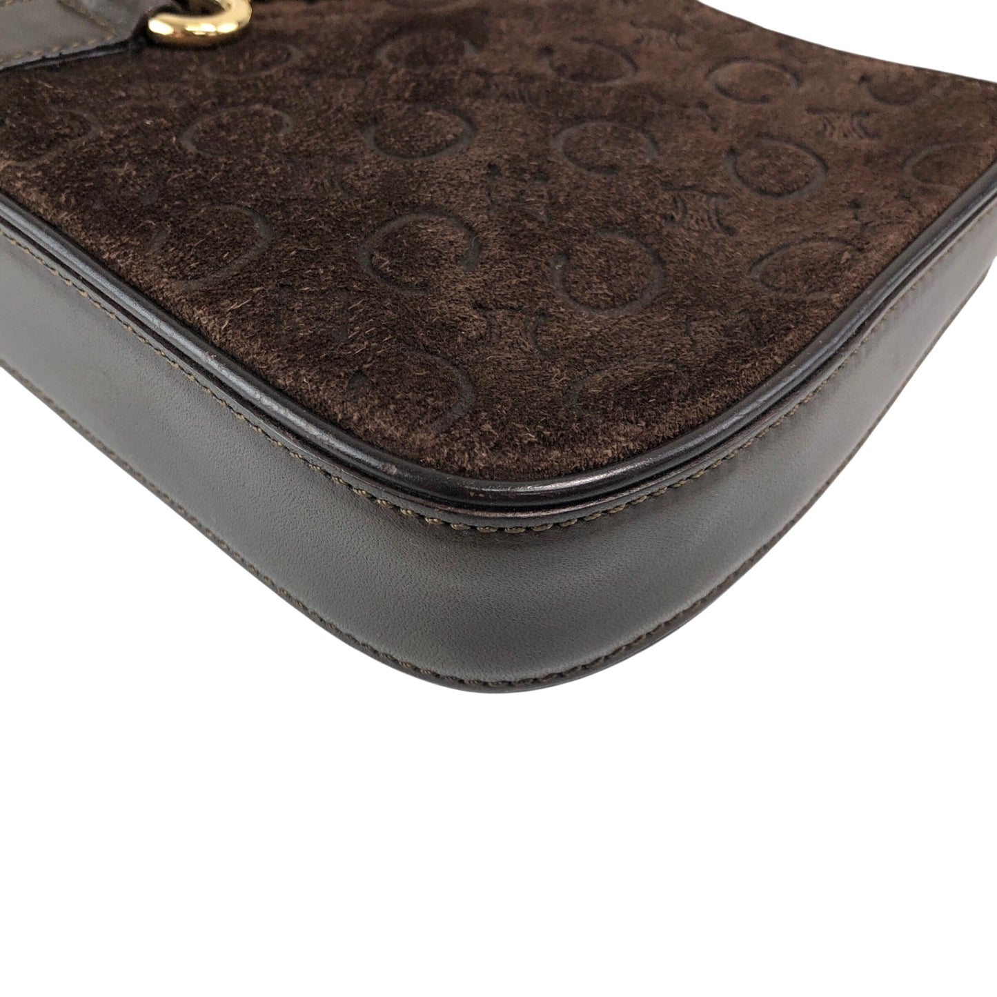 CELINE Horse Bit Shoulder bag Brown Vintage jvhfaj